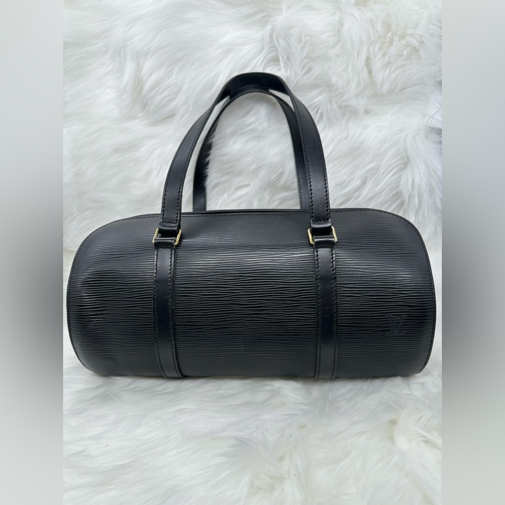 Louis Vuitton Soufflot Duffle Black Leather